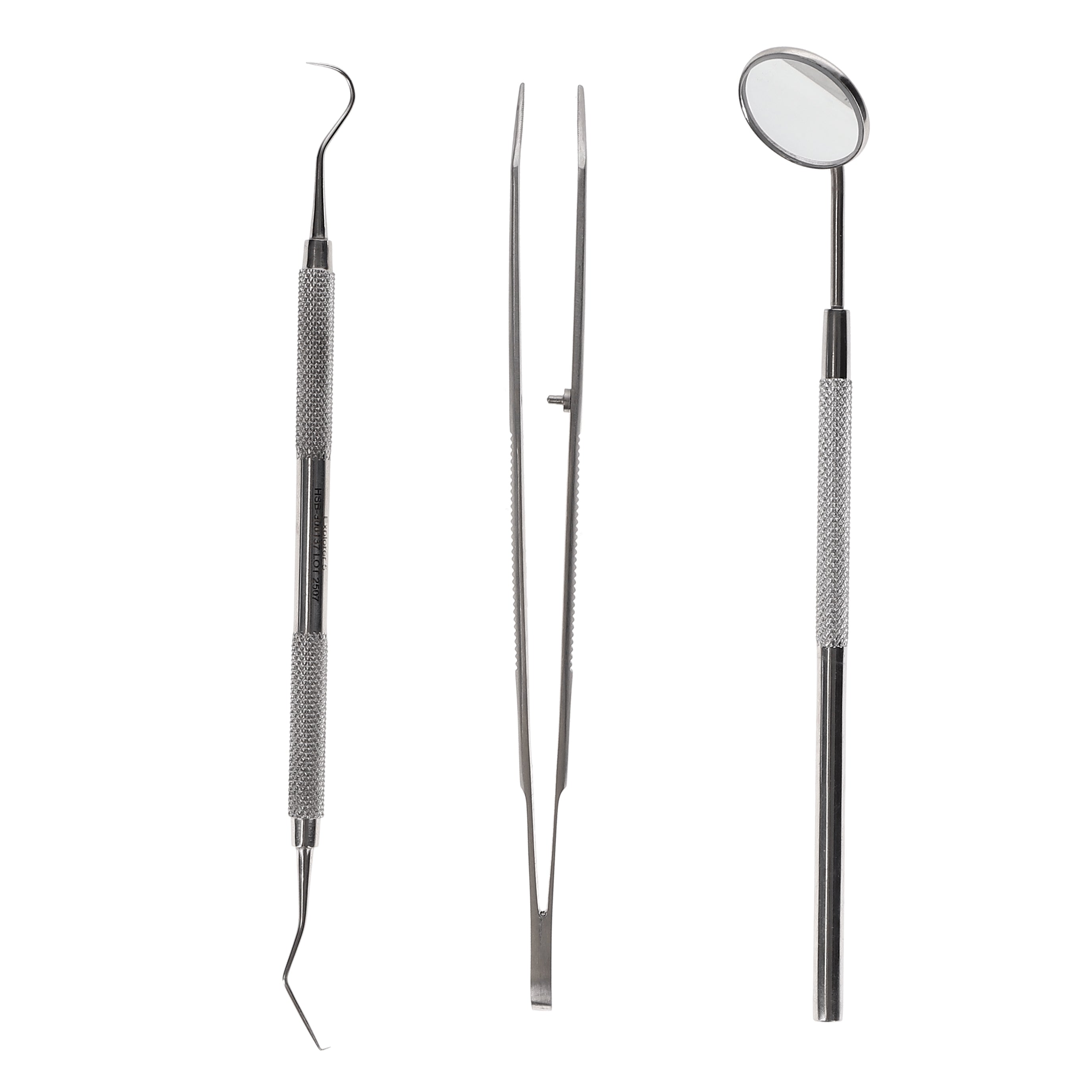 House Brand Dentistry 300373 HSB 3-Piece Dental Instrument Examination Set Mirror Proble Explorer & Pliers House Brand Dentistry 300373 HSB 3-Piece Dental Instrument Examination Set Mirror Proble Explorer & Pliers